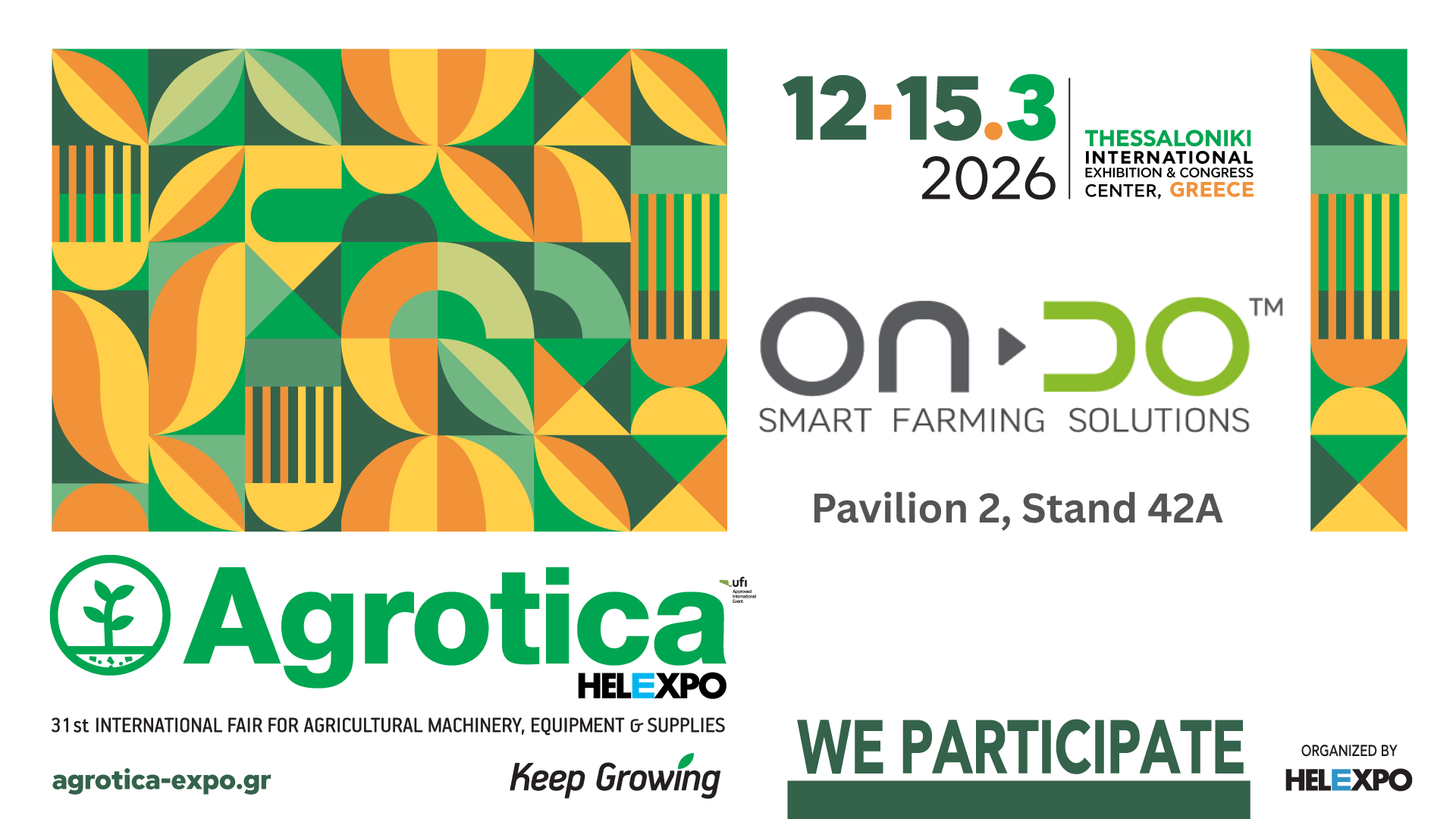 ONDO automation solutions for irrigation, precise fertigation and climate control exhibited at Agrotica, Thessaloniki